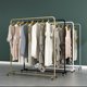 Nordic clothes hanger floor-standing bedroom simple clothes hanger coat rack house single-pole mobile clothes drying rack ມີ​ລໍ້