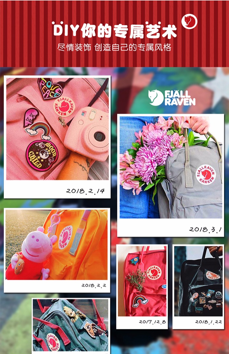 Fjallraven / cáo Bắc cực Kanken Mini túi thể thao ngoài trời nam và nữ ba lô mini 23561A túi đeo chéo nam adidas