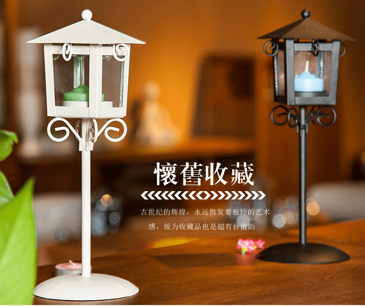 Châu Âu rèn sắt đám cưới thủy tinh nến trang trí nông thôn gió đèn đường trang trí nhà đạo cụ chụp ảnh - Trang trí nội thất trang trí phòng ngủ nhỏ cho nữ