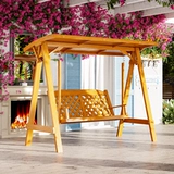 Качели, дорожная деревянная уличная качалка из натурального дерева