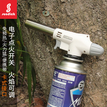 Card type gas spray gun burning pig hair igniter baking flamethrower welding torch flame household fire gun head