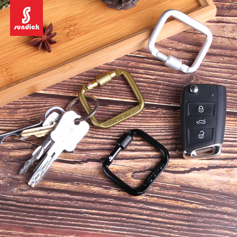 Outdoor travel accessories 8CM with lock D type Mountaineering buckle Quick hanging hanging buckle aluminium alloy Shoulder Bag Buttoned Multicolored