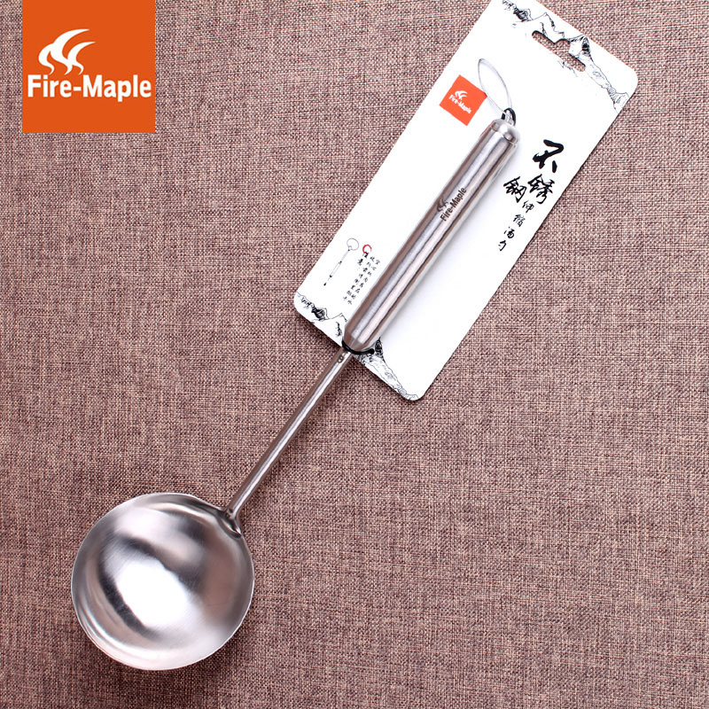Fire maple outdoor camping travel picnic barbecue tableware 304 stainless steel telescopic soup spoon rice spoon vegetable spoon