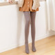 Winter plus velvet thickened leggings Japanese milk coffee color pantyhose look thin and keep warm and step on the feet all-in-one pants gray