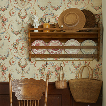 North American town American solid wood shelve for home hanging wall Kitchen Restaurant Bowls Tray Cups display containing wall-hanging