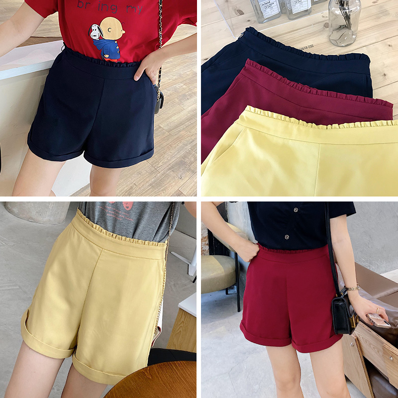 (Live Exclusive) Cetto Treasure Big Code Women's Dress 2021 Summer New Lotus Leaf Side Relaxation A Character Shorts-Taobao