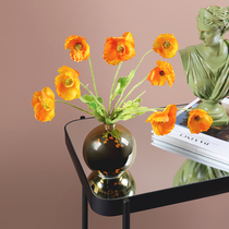 Yilan Nordic modern minimalist creative electroplating vase simulation bouquet home living room wine cabinet ornaments decorations