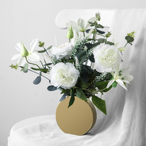 Nordic modern simple gold plating vase desktop ornaments home living room cabinets office decorations