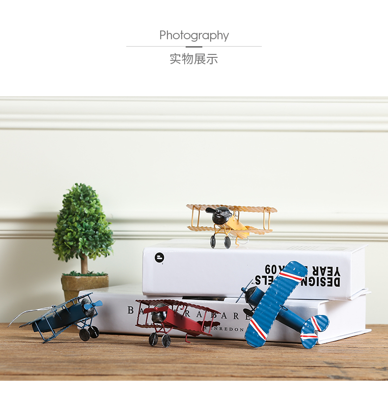 Bắc Âu retro Thế chiến II mô hình máy bay trang trí nhà sáng tạo phòng khách TV tủ phòng ngủ trang trí nội thất máy tính để bàn dcor phòng ngủ chill