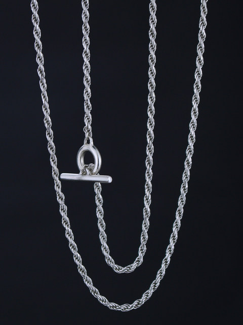 Dazhuo 925 sterling silver 2mm twist chain OT buckle necklace men and women long short clavicle chain simple plain chain wearable pendant