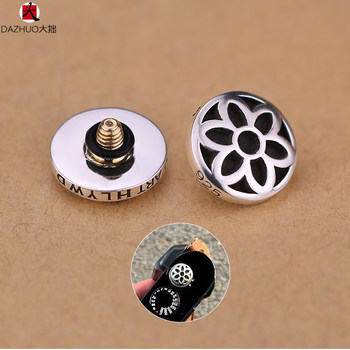 Dazhuo Good Art Pure Silver Cherry Blossom Dslr Camera Shutter Button Accessory Suitable for Leica, Fuji, Canon