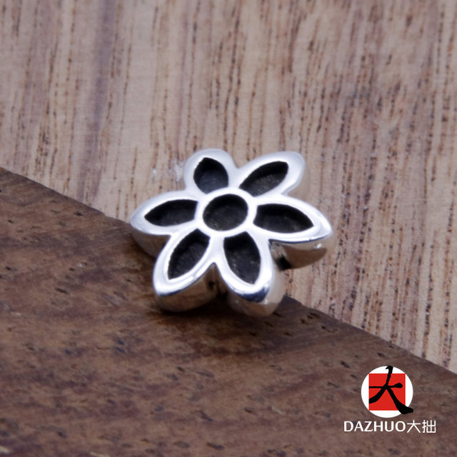 Da Zhuo's art goodart six-petal cherry blossom earrings for women 925 sterling silver temperament simple jewelry handmade silver jewelry