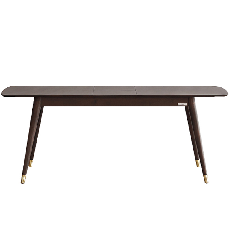 Solid wood multifunction telescopic folding table small family type 1 2 m 1 1 Nordic light and luxurious rectangular dining table and chairs combined