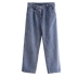Phiên bản Hàn Quốc của quần jeans ống rộng cạp cao nữ 2018 thu đông mới thời trang quần âu mới quần retro hoang dã chân váy bò Quần jean