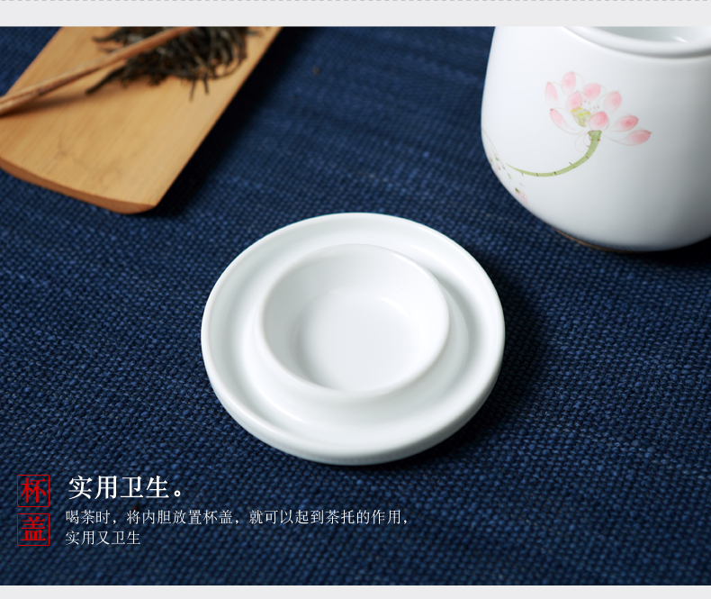 Jingdezhen hand - made ceramic cups with cover filter cup gift office cup mark cup with cover cup personal cup