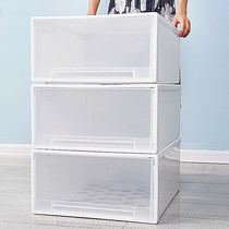 Drawer storage box Wardrobe storage box Clothing finishing box Transparent plastic clothes storage box King size