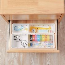 Plastic storage box Lidless box Rectangular basket divider drawer finishing basket Multi-grid size number with separator