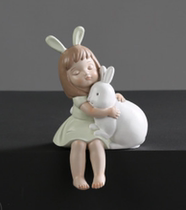 Girl birthday gift girl heart decoration desktop decoration bedroom decoration cute girl resin decoration