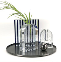 European style simple new bubble trapezoidal flower insert crystal cone ornaments model house sales office soft decoration decoration