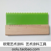 Sharp tooth comb straight ruler Texture paint Art paint Diatom mud tools liquid wallpaper 6 inch scraper ceramic EG020