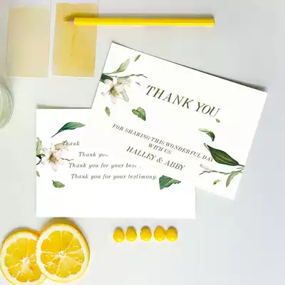 Customized wedding card blessing language Mori seat card birthday card Thank You menu card flower shop