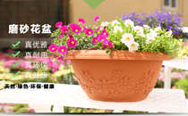 Japanese Alice hanging wall flowerpot FLOWL-280(IRIS) pottery tea resin adhesive hook flower pot