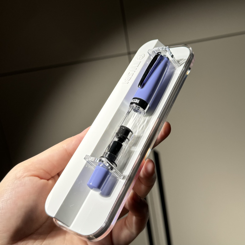 Twsbi Sanwentang New Product 580Mini Lavender Purple Diamond Piston Ink-Filled Short Fountain Pen Light Purple Healing Style