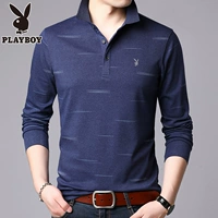 Playboy, осенний лонгслив, трендовая футболка polo, в корейском стиле, облегающий крой