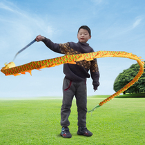 Diabolo Dragon Colorful Dragon Childrens Dragon Dance Ribbon Fitness Dragon Props Playing Dragon Middle-aged and Elderly Square Streamers Hand Swinging Dragon