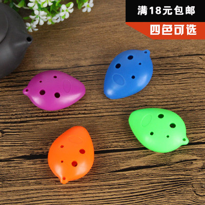 Unvoiced ocarina 6 holes Ocarina treble SC tone Plastic Ocarina Plastic six holes send lanyard Mini small ocarina