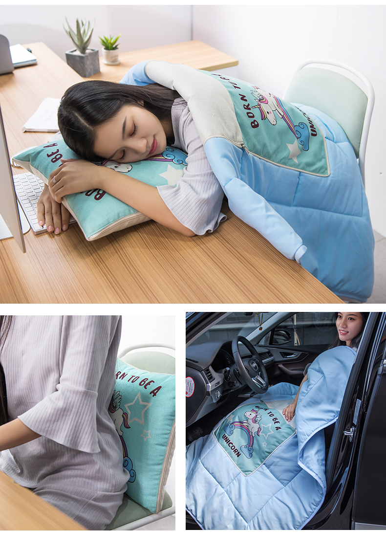 Gối chăn kép văn phòng ăn trưa nghỉ ngơi gối chăn gấp đa chức năng xe đệm điều hòa không khí sofa đệm là - Trở lại đệm / Bolsters gối tựa lưng sofa cao cấp