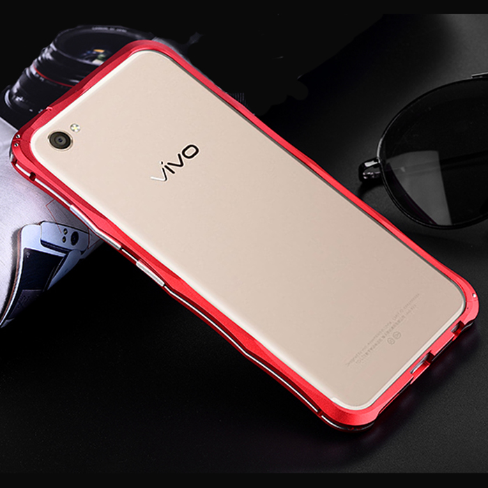 iMatch Slim Light Aluminum Metal Shockproof Bumper with Kickstand for vivo X9