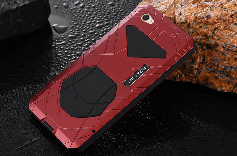 iMatch Water Resistant Shockproof Dust/Dirt/Snow-Proof Aluminum Glass Metal Military Heavy Duty Case Cover for vivo X9