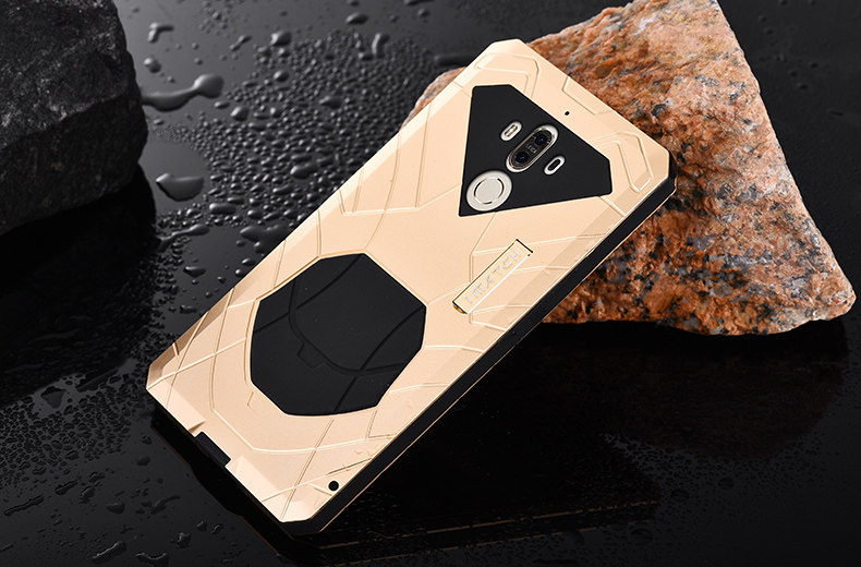 iMatch Shockproof Dust/Dirt/Snow-Proof Aluminum Glass Metal Military Heavy Duty Armor Protection Case Cover for Huawei Mate 9