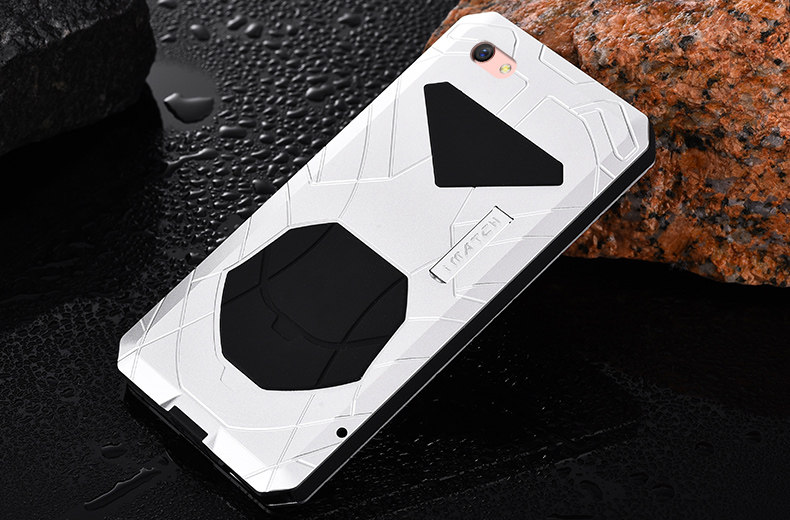 iMatch Water Resistant Shockproof Dust/Dirt/Snow-Proof Aluminum Glass Metal Military Heavy Duty Case Cover for OPPO R9s