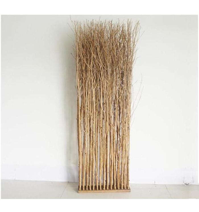 Add High Natural Flower Branches Solid Wood Base Nordic Screen Partition Xuan Guan Background Home Living Room Bedroom