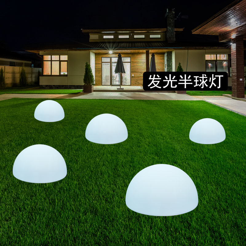 LED Switch Luminous Hemisphere Light Outdoor Landscape Garden Solar Villa Outdoor Waterproof Grass Decoration Light