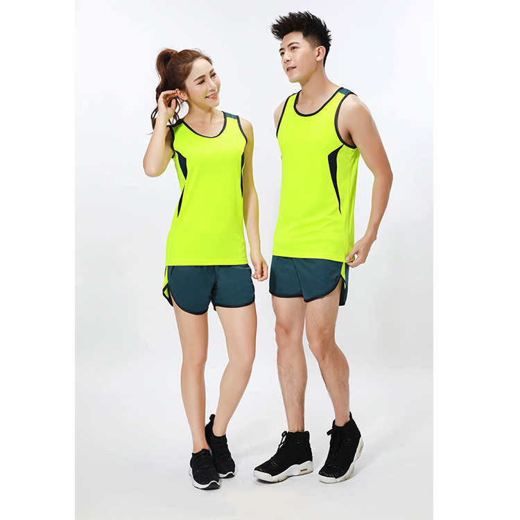 Set For Summer Tracksuit Suit for men and women Marathon Running Sportswear Training Clothes Speed Dry Vest can be printed