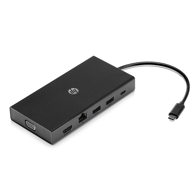 HP HP USB-C Notebook Portable Docking Station Adapter Display 4K HDMI VGA Network Interface 1C1Y5AA