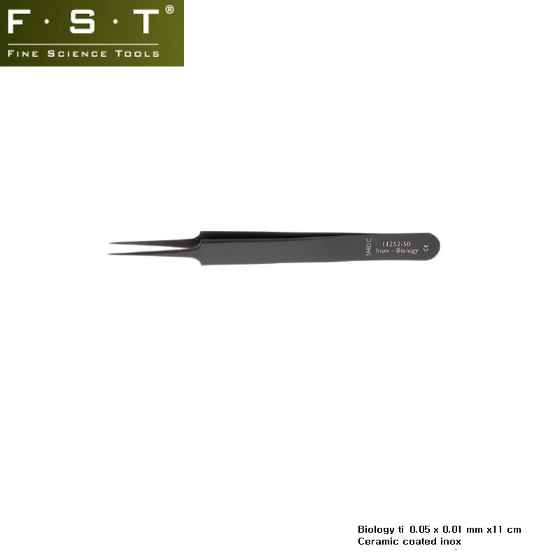 FST镊子11252-50 坚硬解剖镊子 FST by Dumont镊子 耐腐蚀镊子