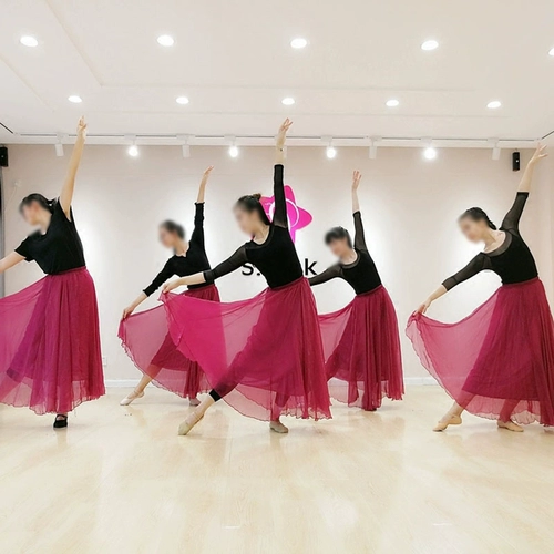 Современная классическая юбка в складку, шифоновая летняя длинная юбка