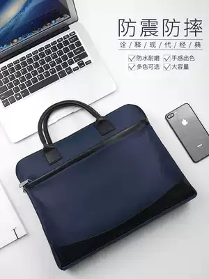 Fashion female business office bag document bag Hand carry portable briefcase men and women briefcase multi-layer occupation ol workplace
