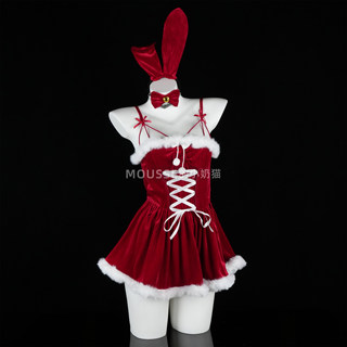 Sexy pure desire christmas small breast strap bunny girl cos role play uniform bunny costume sunny fun qqny
