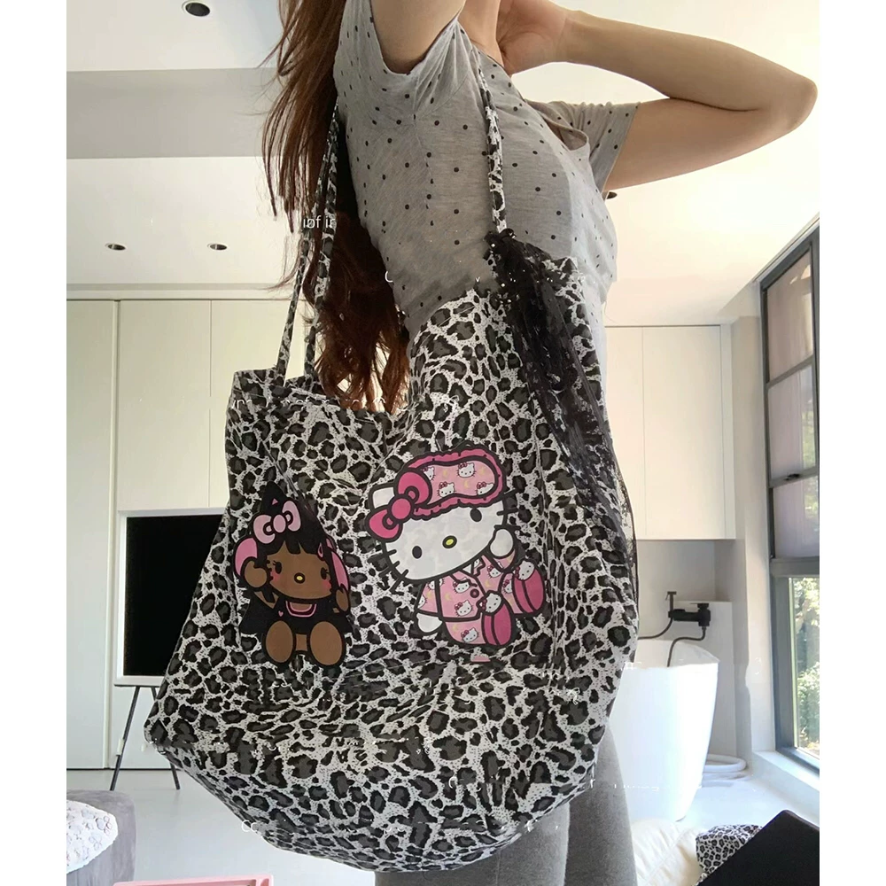 Hello Kitty, ретро сумка через плечо, вместительный рюкзак, американский стиль