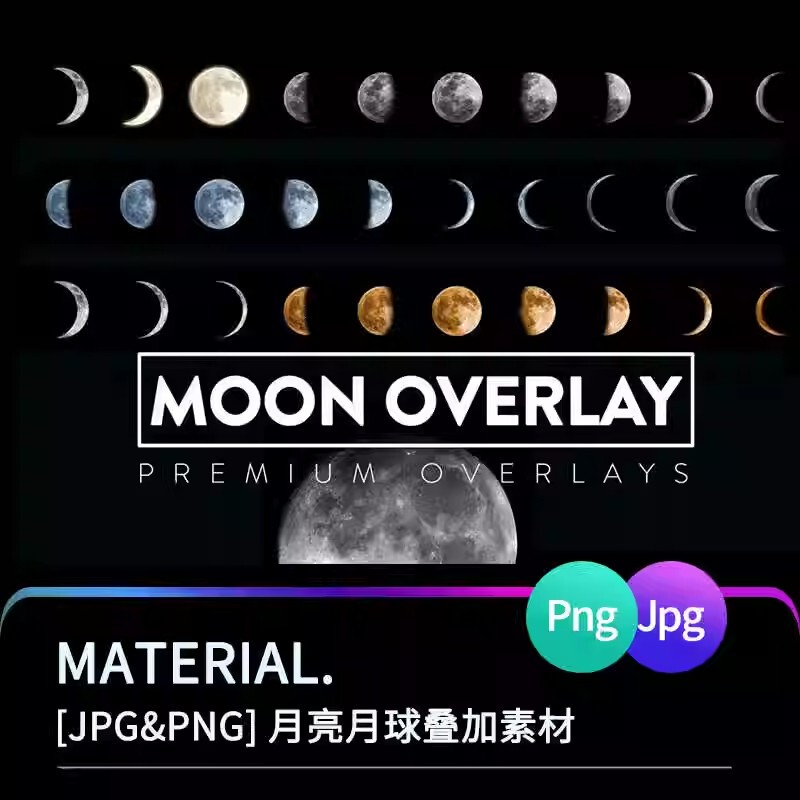 Mid-Autumn Festival Moon Lunar Surface Photography Ps Post-Production Overlay Background Jpg High-Definition Design Png Material Image