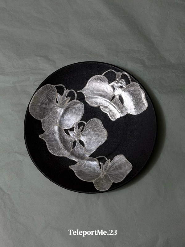 Teleportme.23 Night Butterfly Series Silver-Embellished Handmade Ceramic Hand-Painted Dinner Plate/Coffee Cup Teleportme.23 Night Butterfly Series Silver-Embellished Handmade Ceramic Hand-Painted Dinner Plate/Coffee Cup