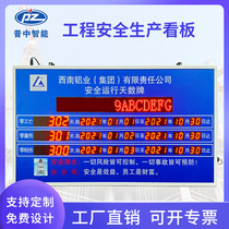 Safety production operation timing card project positive countdown days cumulative reveal brand safety production LED board