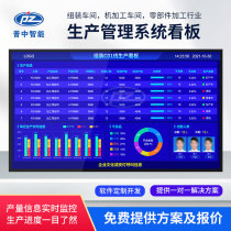 Smart factory workshop lean production electronic Kanban intelligent system assembly line production plan data display.