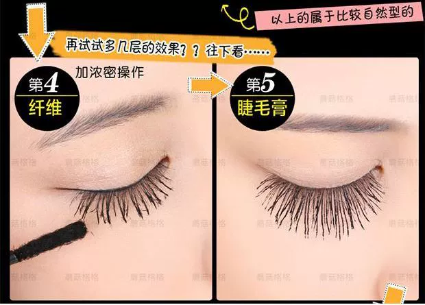 Kết hợp mascara sợi ghép đặc biệt hàng ngày không thấm nước dài mã hóa cong tự nhiên dài và không nở dày - Kem Mascara / Revitalash