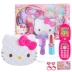 HelloKitty Đồ chơi trang điểm Hello Kitty Đồ trang sức Vòng cổ Set Baby Girl Simulation House Gift Box búp bê bjd Đồ chơi gia đình
